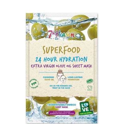 12x - 7th Heaven Superfood 24 Stunden Hydration Natives Olivenöl Extra Blatt Masken