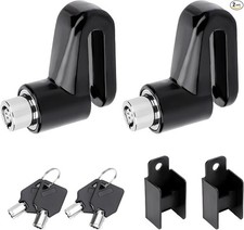2PCS Disc Brake Lock, Anti-Theft Waterproof Safety Wheel Brake Lock with Black