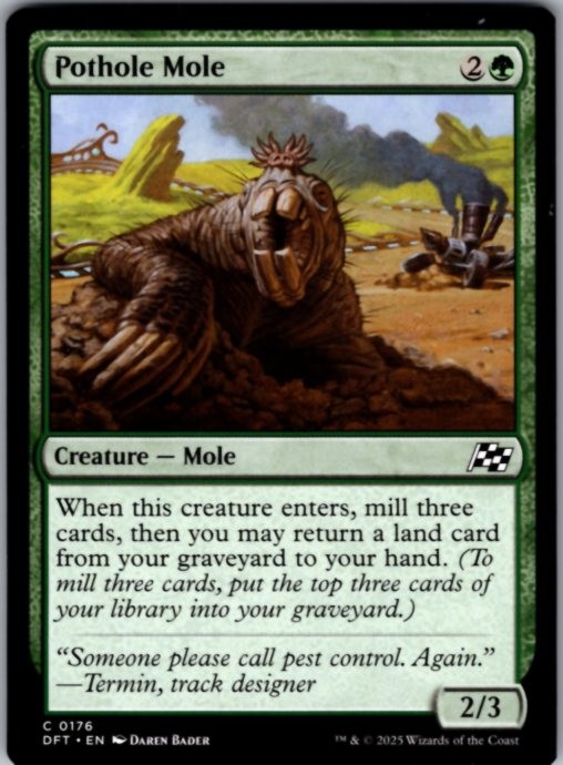 Pothole Mole 176 Common Aetherdrift Magic: The Gathering Lightly Played