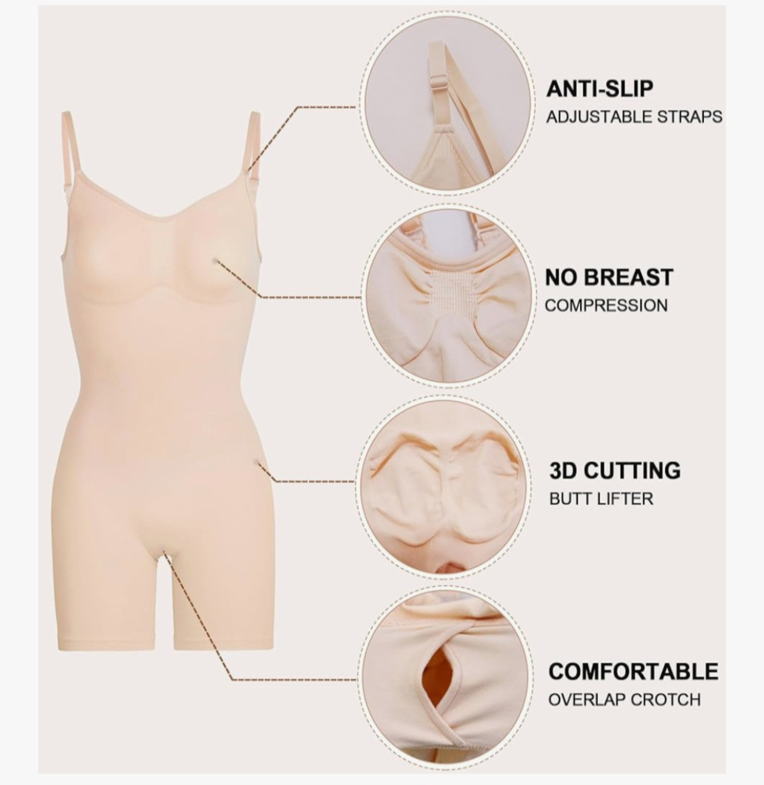 NEW Yianna  Sienna Short 2xl/3xl Shapewear Bodysuit  YA5218  size 2xl 3xl