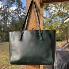 Marc Jacobs Commuter Tote Women's Leather Shoulder Bag Handbag Forest  green