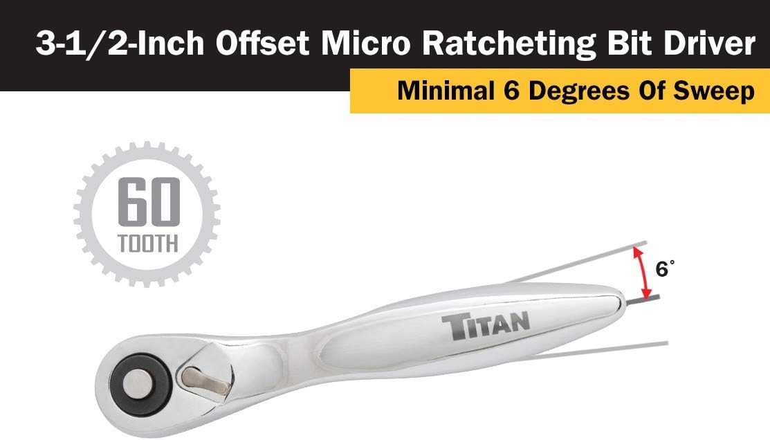 Titan 11207 Offset Micro Bit Driver, 3-1/2