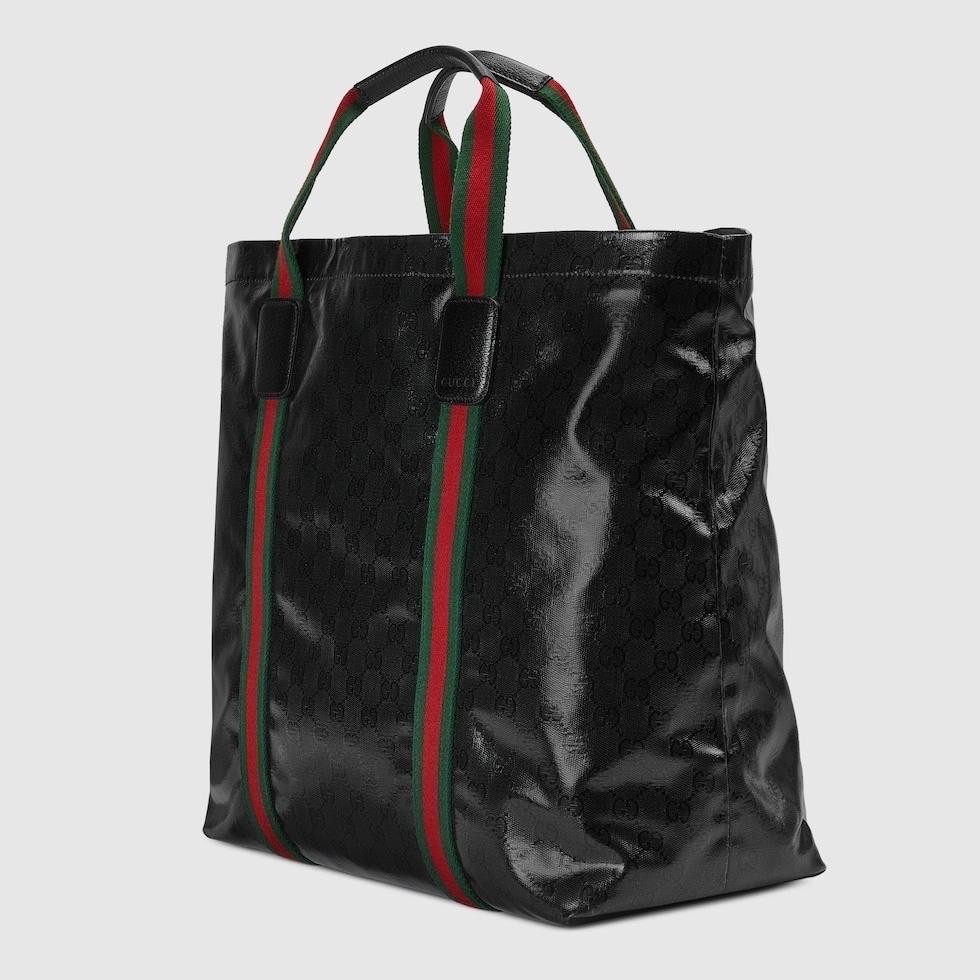 Gucci Women’s GG Crystal Medium Tote Bag in Black Leather image 4