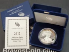 *TONING* 2012-W US Proof American Silver Eagle-1 oz .999 Fine Silver OGP #1