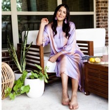 ANTHROPOLOGIE Sonne Tie Dye Tunic Midi Dress Purple Orange {C40}
