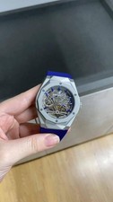 Hublot Classic Fusion Aerofusion Chronograph Titanium Skeleton Blue Rubber Strap