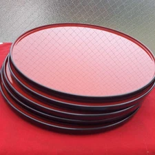 Echizen Lacquerware, 2-Shaku, Round, Tabletop Set, 5 Customers, Natural Wood, Lo