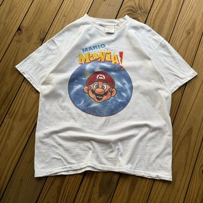 RARE Super Nintendo SNES 1993 Mario Mania Employee Promo Shirt Mens L 90 Vintage