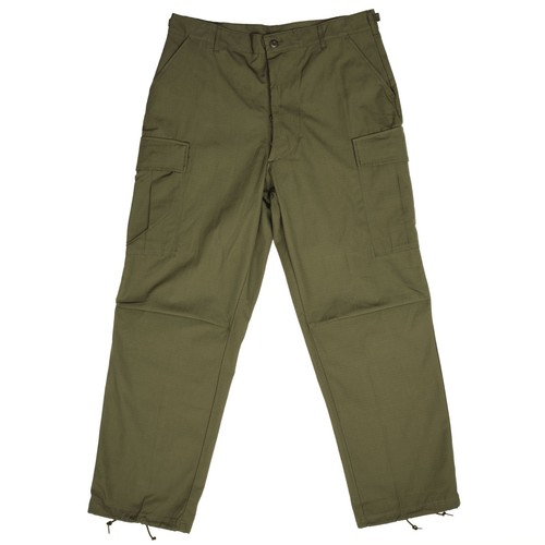 VINTAGE US ARMY RIP STOP TROPICAL COMBAT TROUSERS 1967 LARGE REG NOS NEW