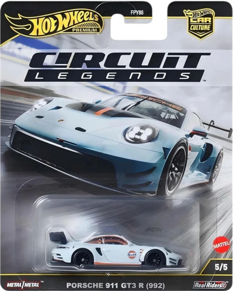 Hot Wheels PREMIUM PORSCHE 911 GT3 R 992 Gulf CIRCUIT LEGENDS CAR CULTURE