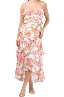 Blu Pepper floral dot midi dress size M