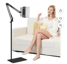Tablet Floor Stand, Adjustable Universal 360-degree Rotatable Metal Tablet
