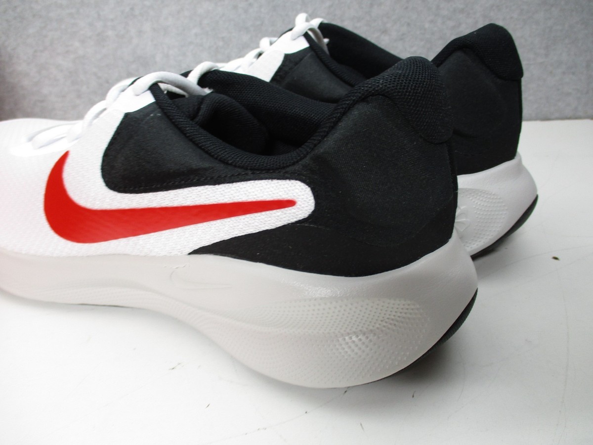 Nike Revolution 7, Size 11 Men\'s White, Black and Red Athletic Running Shoes Size-12 Nike REVOLUTION 7 Men main image 4