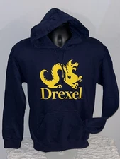 DREXEL DRAGONS COLLEGE FANATICS WORDMARK PULLOVER HOODY MENS MEDIUM NWOT HOODIE