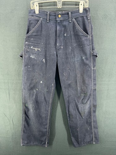 VTG Toughskins Carpenter Jeans Distressed 32x30 Baggy Skate Wide Leg 1960s 70s