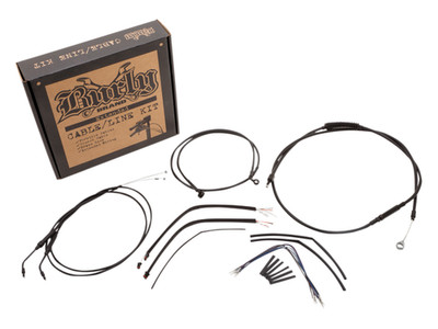 Burly 14'' Ape Hanger Brake Line Handlebar Cable Kit 2014-2022 Harley Sportster
