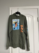 NARUTO ANIME Graphic Green Hoodie M 38/40 Sweatshirt MASASHI Kishimoto EUC