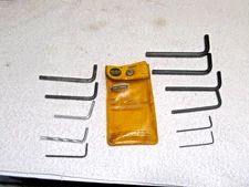 Vintage Sears Craftsman 6 Piece Hollow Set Screw Key Assortment 9 46691 USA