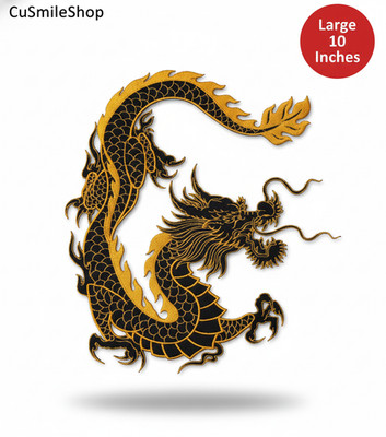 Asian Dragon Embroidered Patch XL XXL 10'' Applique for Jacket Back Embroidery
