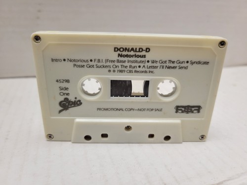 RARE Donald D Notorious 1989 RAP PROMOTIONAL COPY CASSETTE TAPE - 第 5/13 張圖片