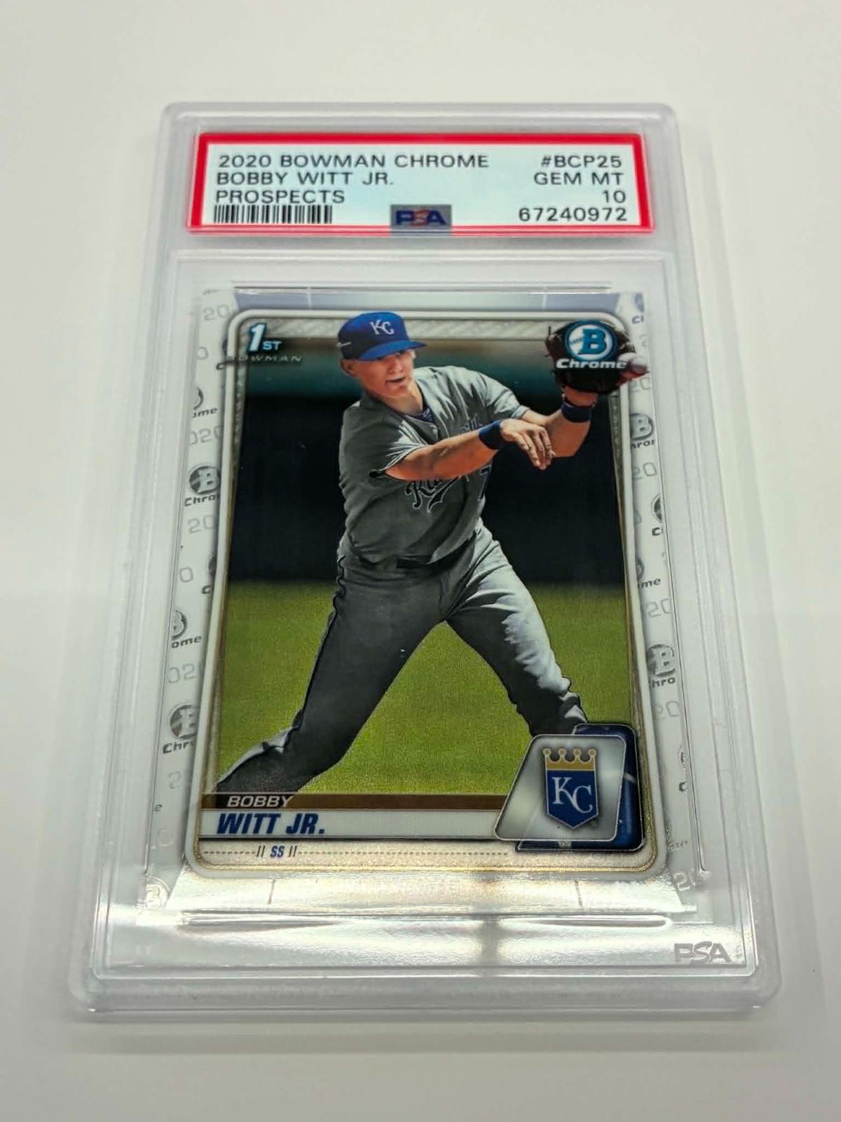 2020 Bowman Chrome Prospects #BCP25 Bobby Witt Jr. 1st Bowman PSA 10 67240972
