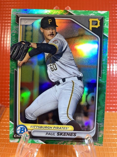 2024 PAUL SKENES 1st Bowman’s 1’st Lunar Green Glow Refractor #BDC-125