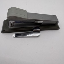 Vintage Bostitch B8 Stapler with Integrated Staple Remover Grey Olive Green USA