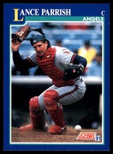 Lance Parrish 1991 Score #37 Angels MLB READ FREE SHIPPING AutographDen