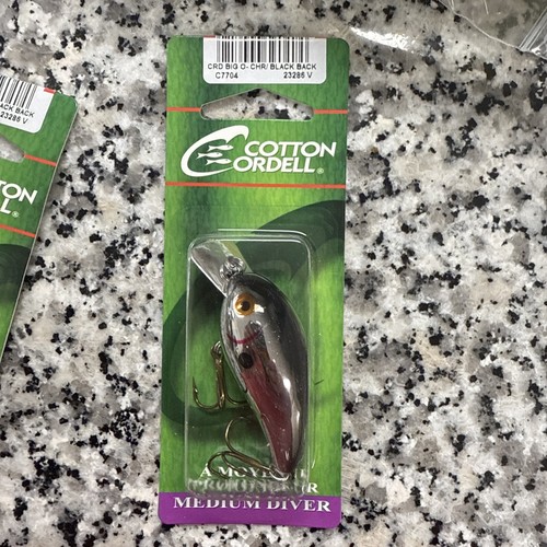 Cotton Cordell Big O Medium Diver Fishing Lures C7704 23286V Chrome With Black