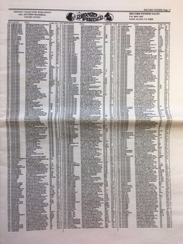 The Record Finder - No.156 - Jul-Sept 2002 - Hard To Finden US Zeitung für Vinyl - Bild 2 von 3