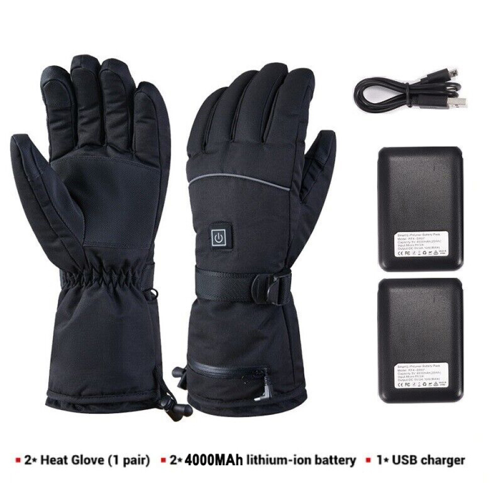 Motorbike Motorcycle Gloves Electric Heated Glove Waterproof USB