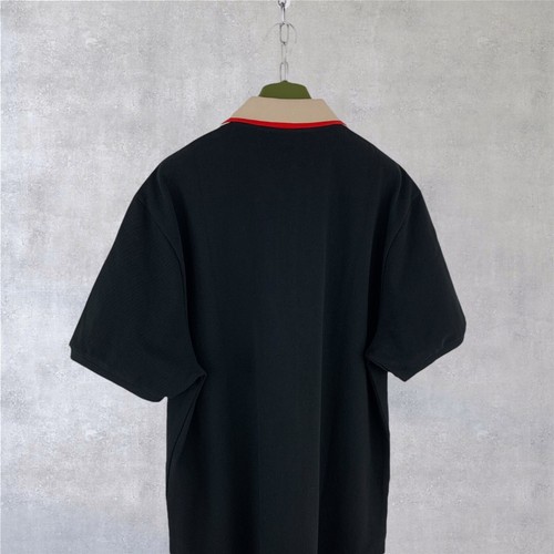 New Gucci GG Taped Logo Webbing Trimmed Cotton Piqué Polo Shirt Size M - Picture 12 of 16