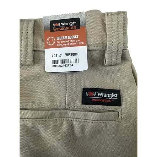 Wrangler Workwear Uomo Pantaloni Cargo Funzionali Cachi Outdoor Robusti 40x30 Nuovi con etichette - Foto 7 di 9