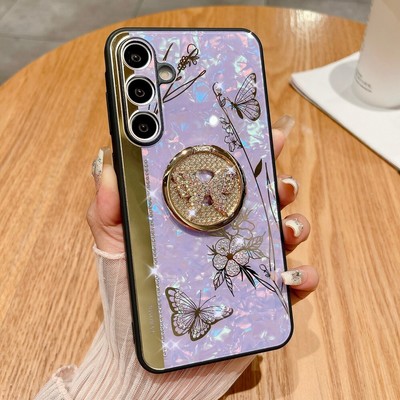 For Samsung Galaxy A72 A56 A36 A25 A16 A06 Butterfly Stand Shockproof Phone Case
