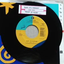 JUDE COLE Baby It's Tonight 45 7" POP ROCK Record Vinyl 1990 Reprise Records