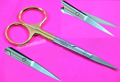 2 Premium GERMAN Supercut TC Iris Scissors 4.5'' Str Surgical Dental Instruments 