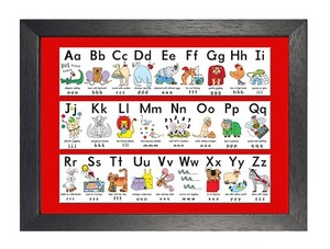 Alphabet Landscape Learning Kids School Poster Abc Teaching Symbols Letters Ebay