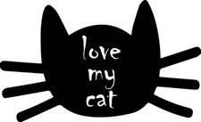 4.5" Love My Cat Decal Sticker Cat Kitty Feline Love Pet Face Meow Rescue Life