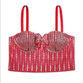 DREAM ANGELS By Victoria&rsquo;s Secret Lightly-Lined Embellished Bow Bustier