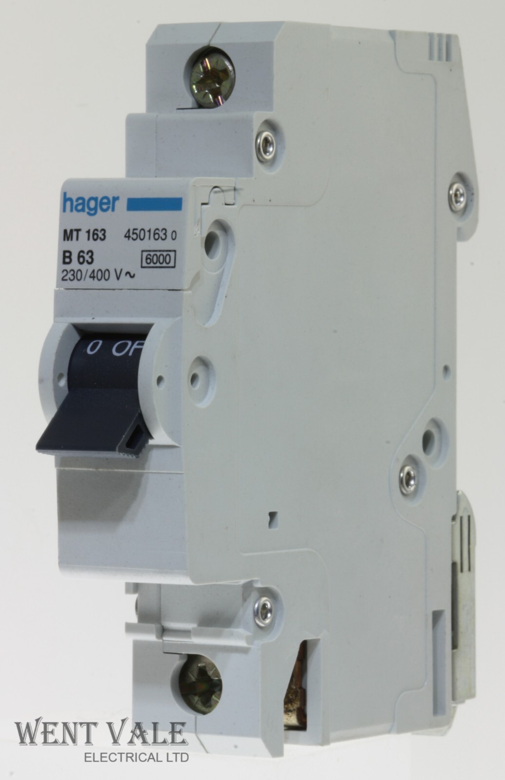 Hager MT163 - 63a Type B Single Pole MCB Unused