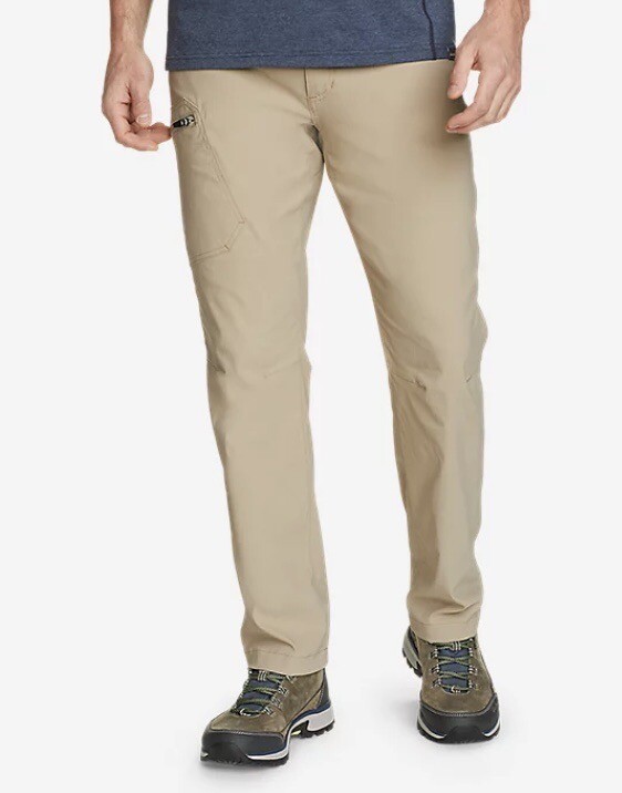 Eddie Bauer Mens Rainier Travel Pants Khaki Size 38 x 32 Active Fit  Stormrepel