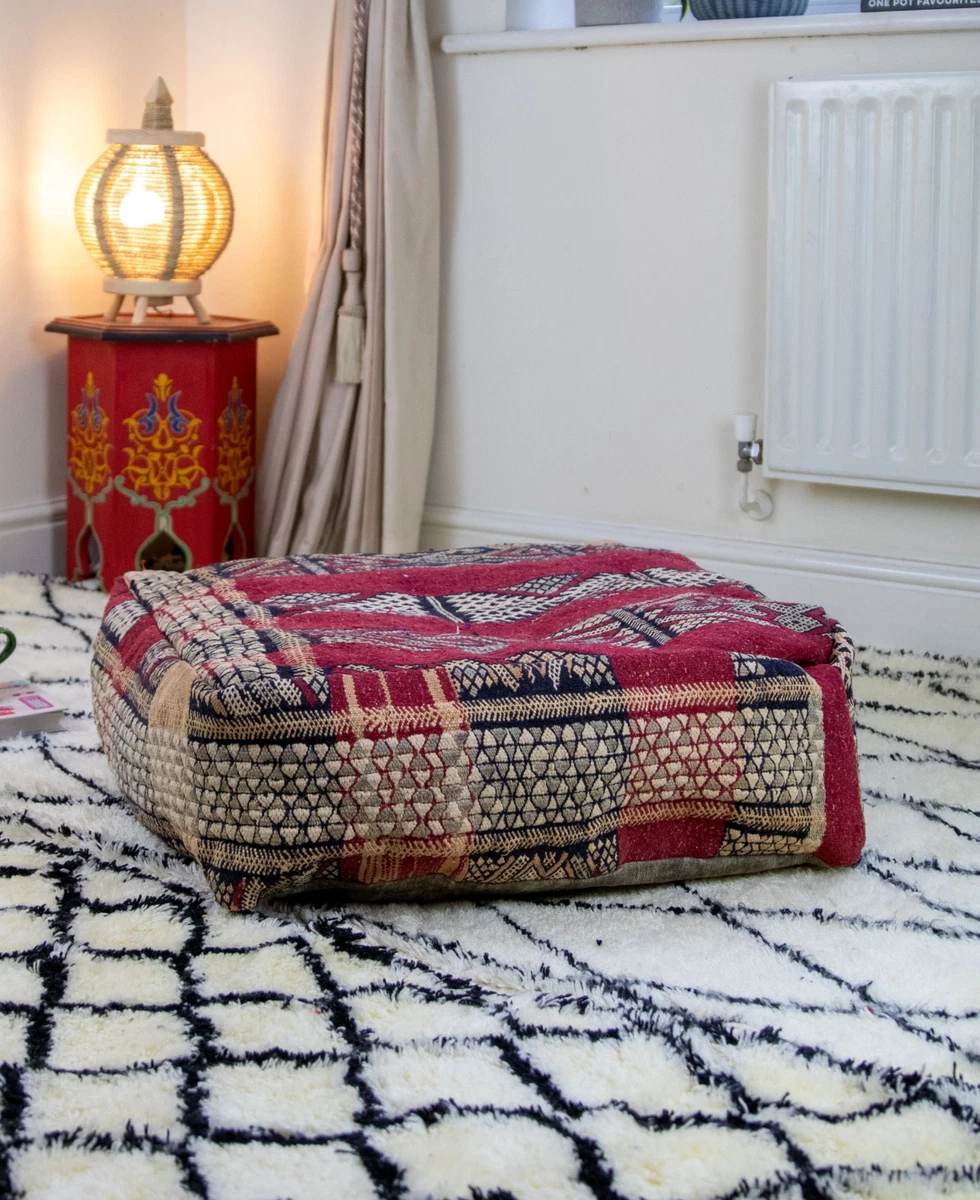 Wool sale ottoman pouf