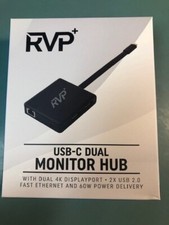 USB-C Dual Monitor Hub- Dual 4K DisplayPort, 2x USB 2.0, 60W Delivery