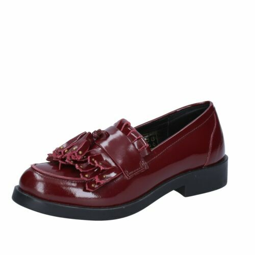 Chaussures Derby Mocassin Geox Rouge - Pointure 37.5 - Semelle Caoutchouc - Cuir - Occasion