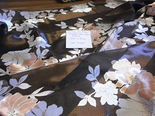 LADIES SCARF Striped Semi Sheer Floral 13 1/2 x 59 1/4" Lot "SSSF" Brown Peach