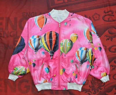 Vintage Head Hot Air Balloons Made In West Germany Unisex Rose Bomber Jacket