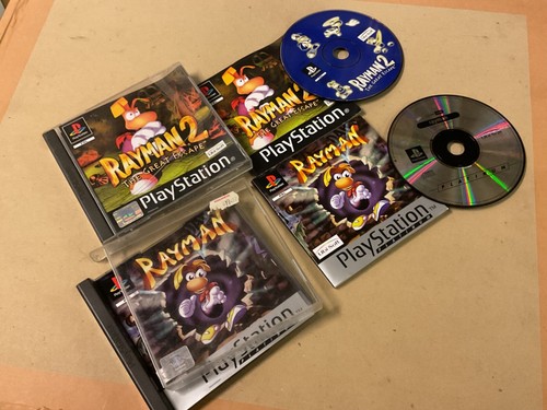 2 Sony PS1 PlayStation 1 PSone games RAYMAN 1 & RAYMAN 2 THE GREAT ESCAPE pal