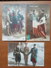 3 cartoline militari inizi 900 - formato piccolo