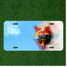 Watercolor Colorful Design Decoration Custom Novelty License Plate Car Tag