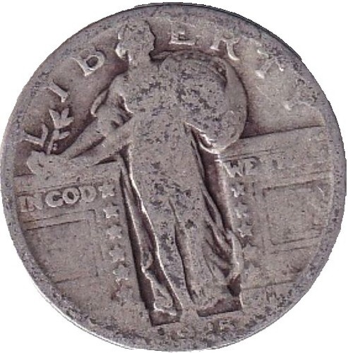 Standing Quarter: 1925 F-VF Lamination Rev. IRUS166 | eBay